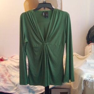 (2 for $20) long Sleeve Top, Sparkly Green.